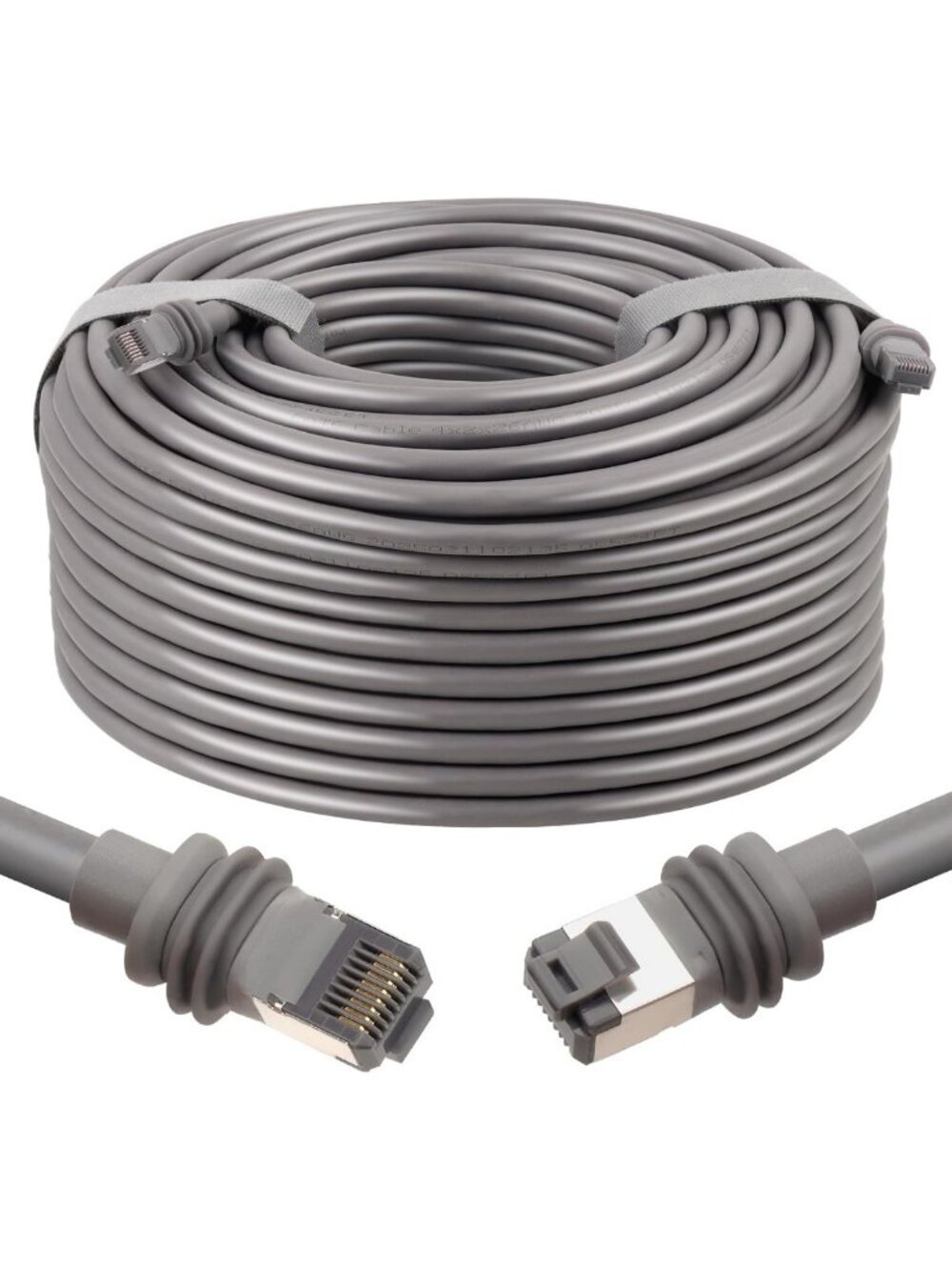 150FT Waterproof Cat 6 Cable for Starlink Gen 3 - Pure Copper, High-Speed, Grey